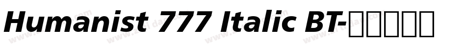 Humanist 777 Italic BT字体转换